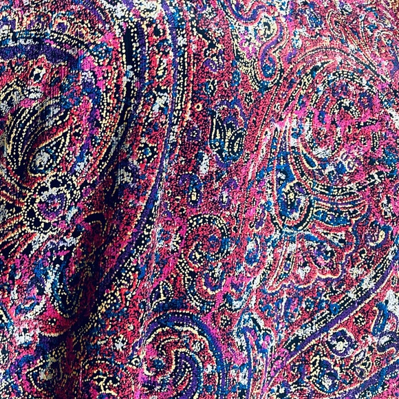 Vintage 1980s Chez California Drop Waist Oversized Paisley Dress - Picture 5 of 5